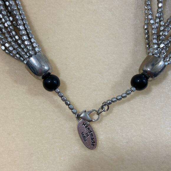 Himalayan Gems Black Silver Necklace - Picture 7 of 7